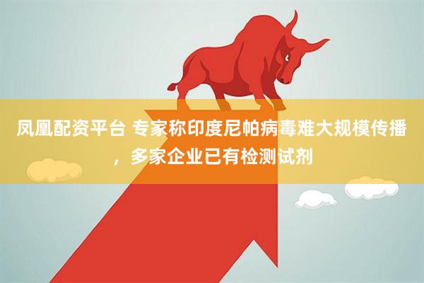凤凰配资平台 专家称印度尼帕病毒难大规模传播，多家企业已有检测试剂
