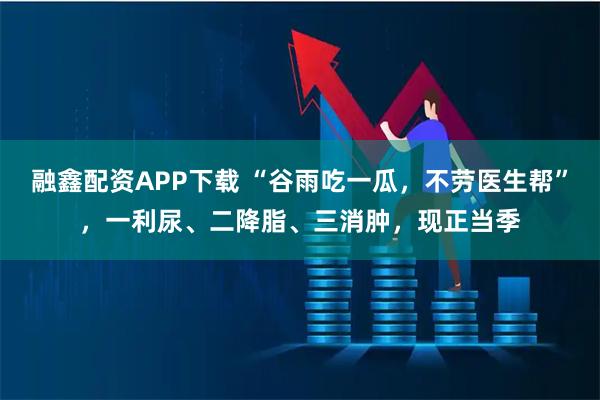融鑫配资APP下载 “谷雨吃一瓜，不劳医生帮”，一利尿、二降脂、三消肿，现正当季